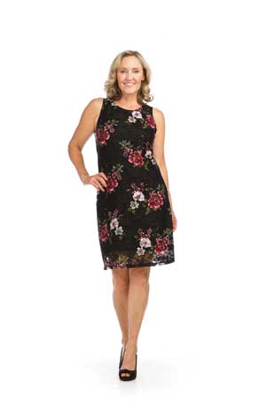 PD-16543 - FLORAL PRINT LACE DRESS - Colors: AS SHOWN - Available Sizes:XS-XXL - Catalog Page:12 